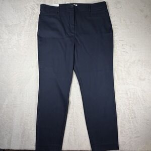 LOFT Curvy Sutton Skinny Pants Women's 16 Navy Career Stretch Ankle NWT